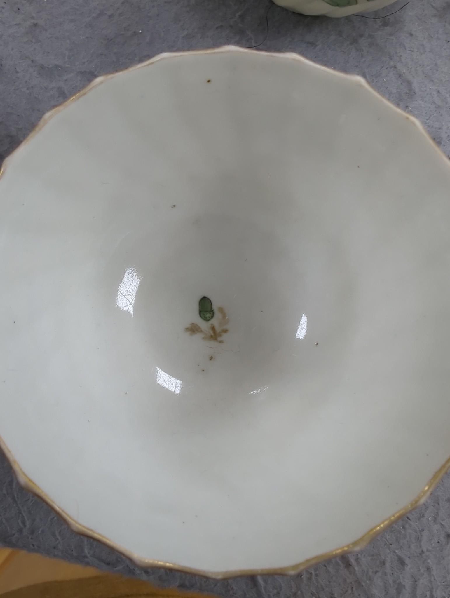 An early 19th century Chamberlains plate, Rockingham, Worcester etc. teawares